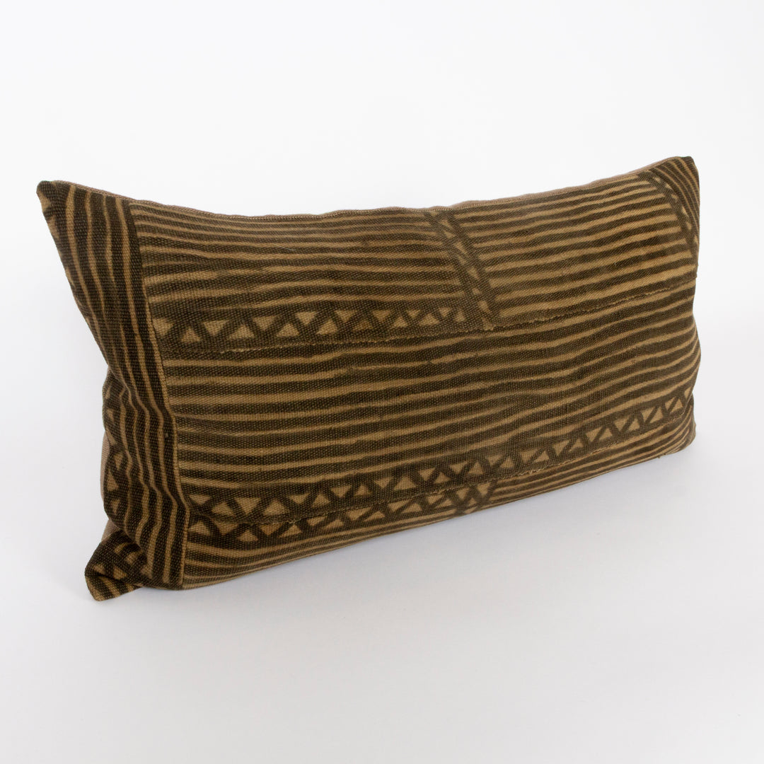 Custom Pillow with Vintage Mudcloth Panel and Linen Back
