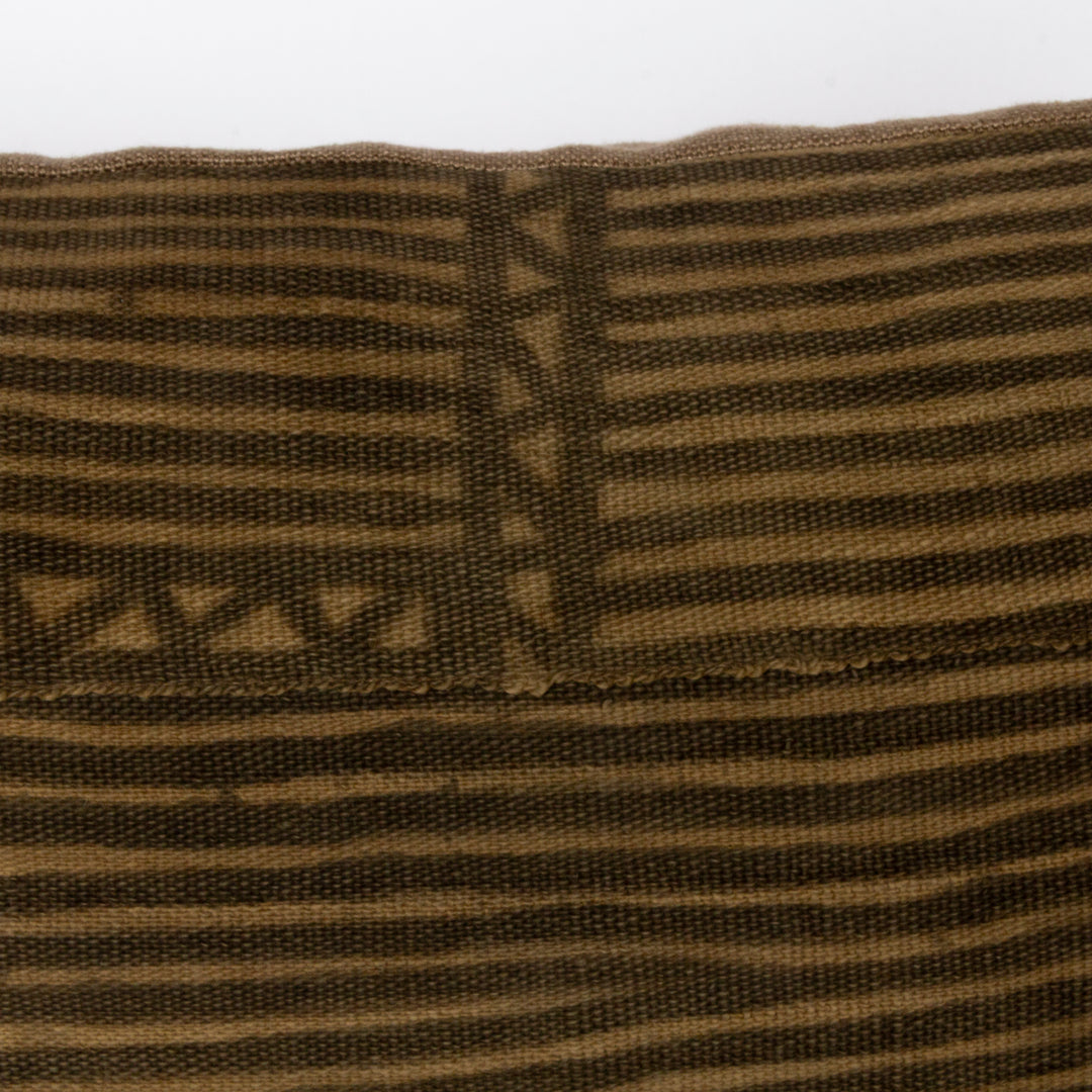 Custom Pillow with Vintage Mudcloth Panel and Linen Back