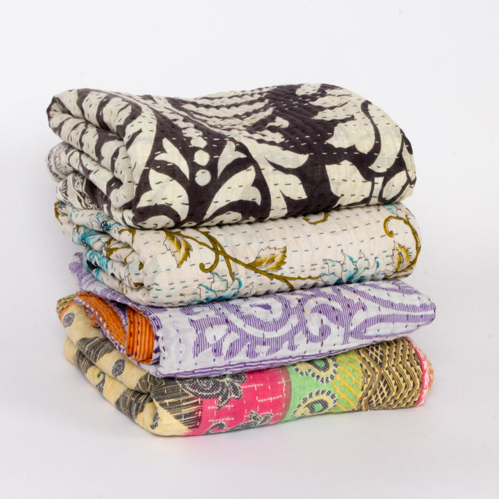 New Cotton Kantha Quilts by Jeanette Farrier