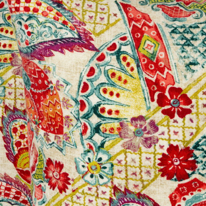 Custom Pillow with Vintage Floral Fabric and Linen Back