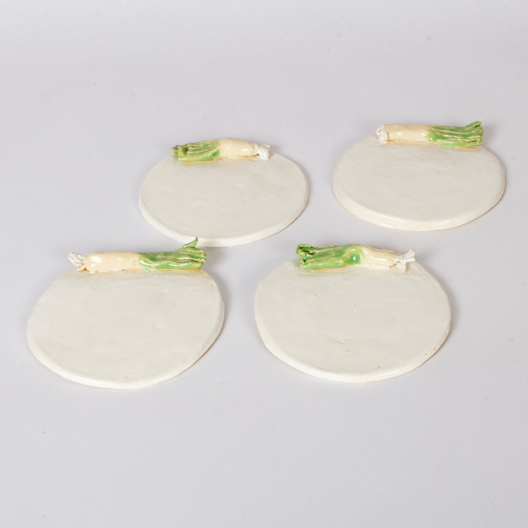 Handmade "Leek" Cocktail Plate by Lisa Horne