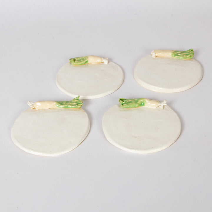 Handmade "Leek" Cocktail Plate by Lisa Horne
