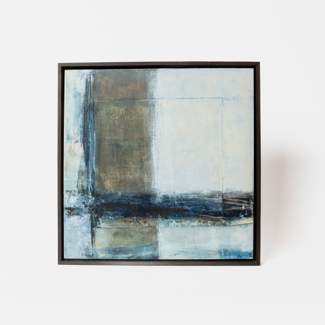 "Interval Plane" Framed Abstract Painting by Heather Nelison