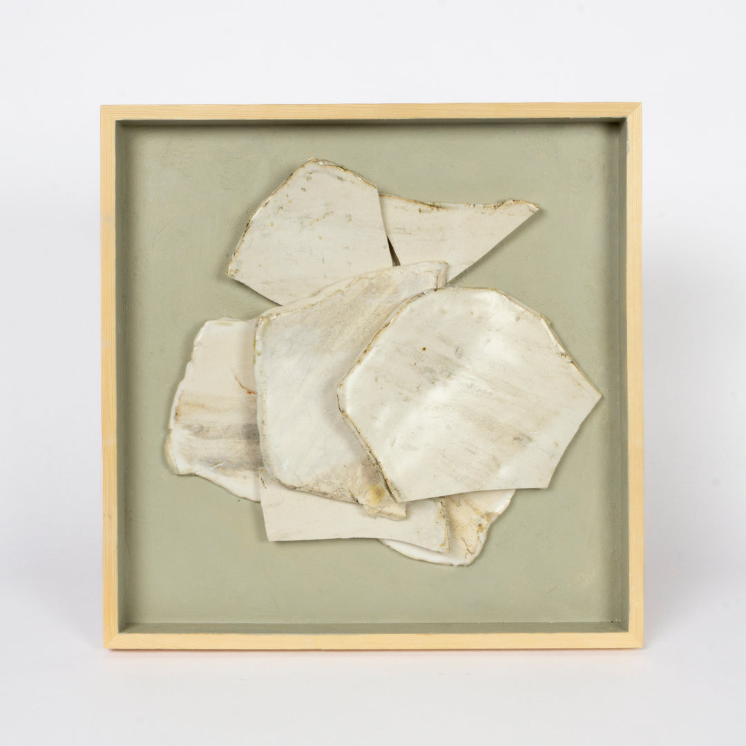 Framed Ceramic Assemblage by Souby