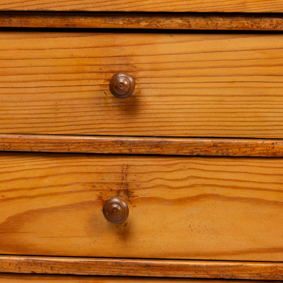 French 19th C. Pine, Bank of Drawers
