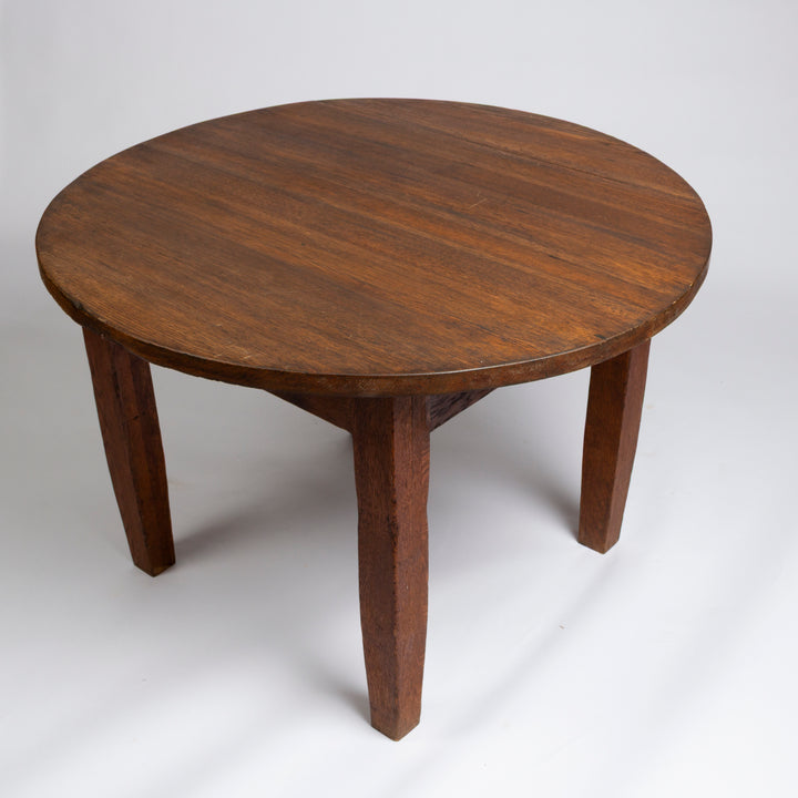 Rustic Round Table, Oak