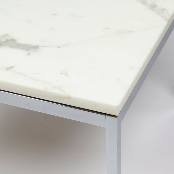Knoll Marble and Chrome Occasion Table, Circa Mid 1960s