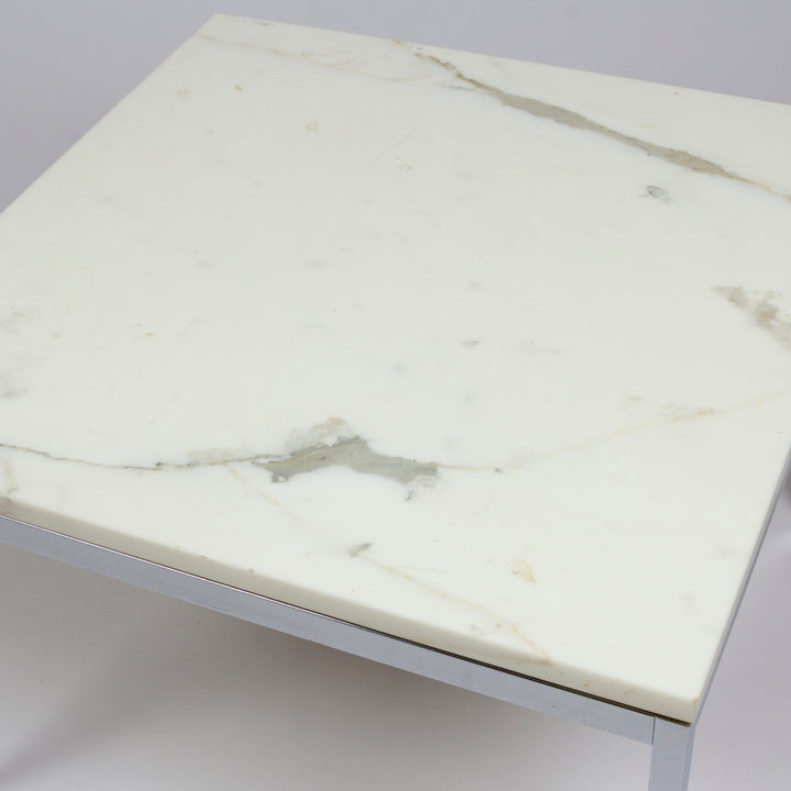 Knoll Marble and Chrome Occasion Table, Circa Mid 1960s