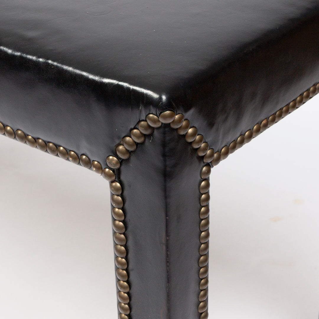 Leather Bench / Consple with Nail Heads
