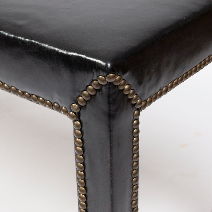 Leather Bench / Consple with Nail Heads