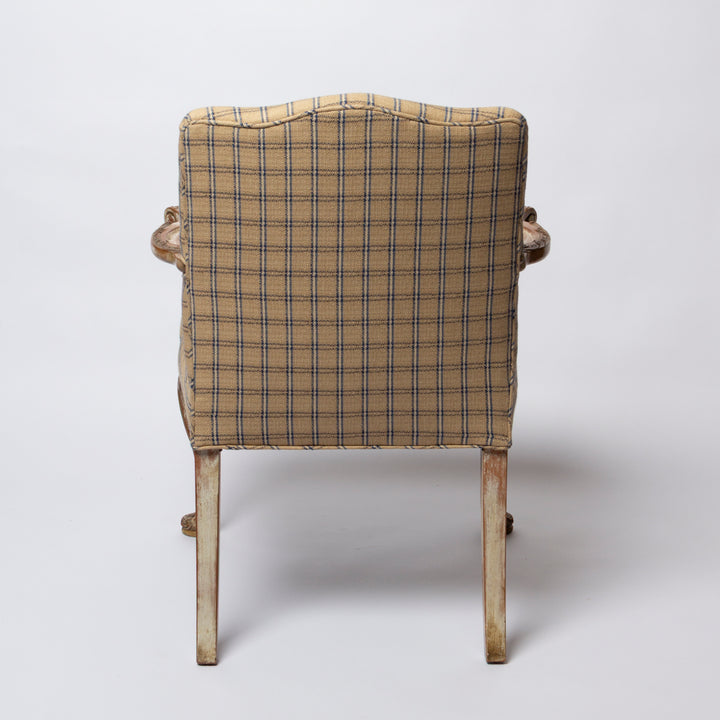 Newly Upholstered Louis XV Style Carved Fruitwood Fauteuil Chair