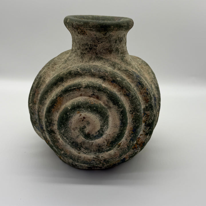 Studio Pottery Spiral Relief Vase, c. late 60s