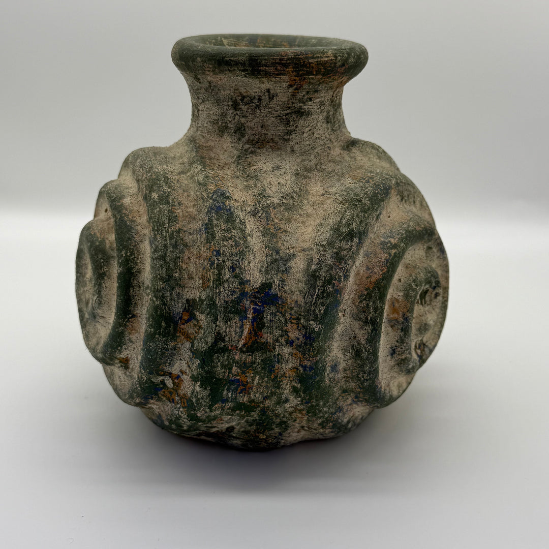 Studio Pottery Spiral Relief Vase, c. late 60s