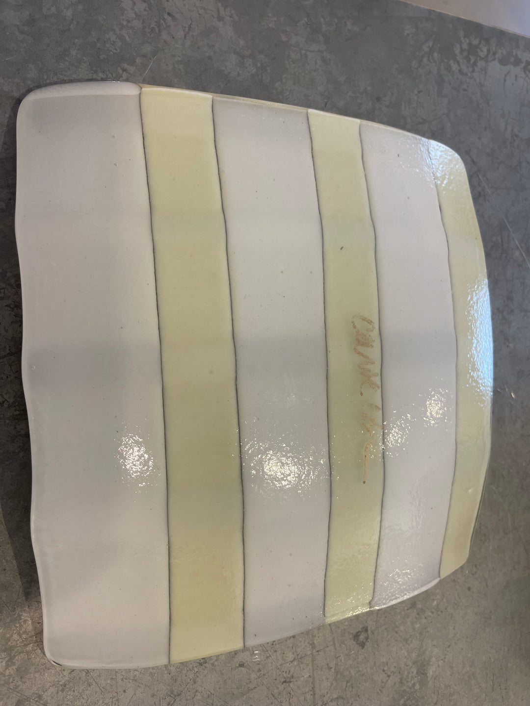 8" Glass Plate By Carol Cohens