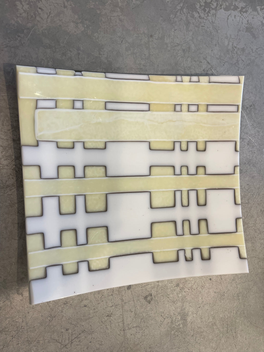 8" Glass Plate By Carol Cohens