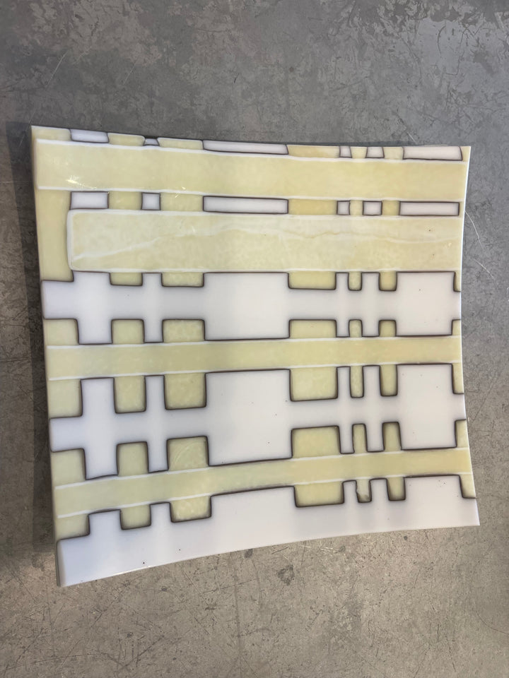 8" Glass Plate By Carol Cohens