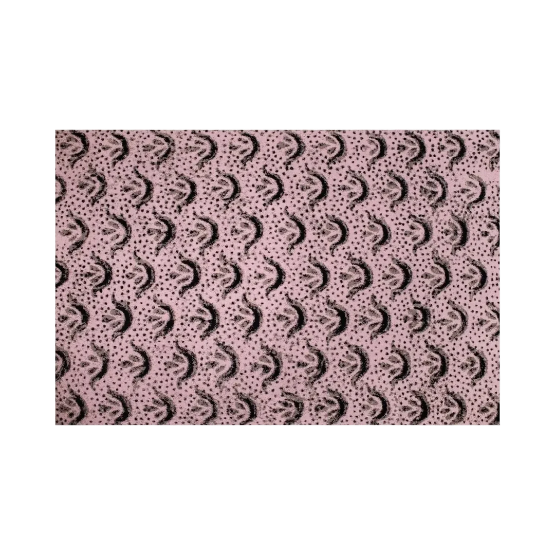 Cashmere blanket with pink and black design