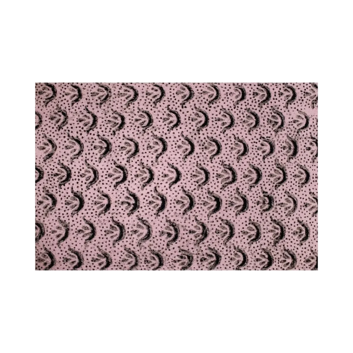 Cashmere blanket with pink and black design
