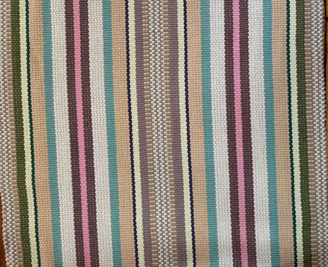 New Woodard Weave Cotton Rug, Jefferson Stripe 22