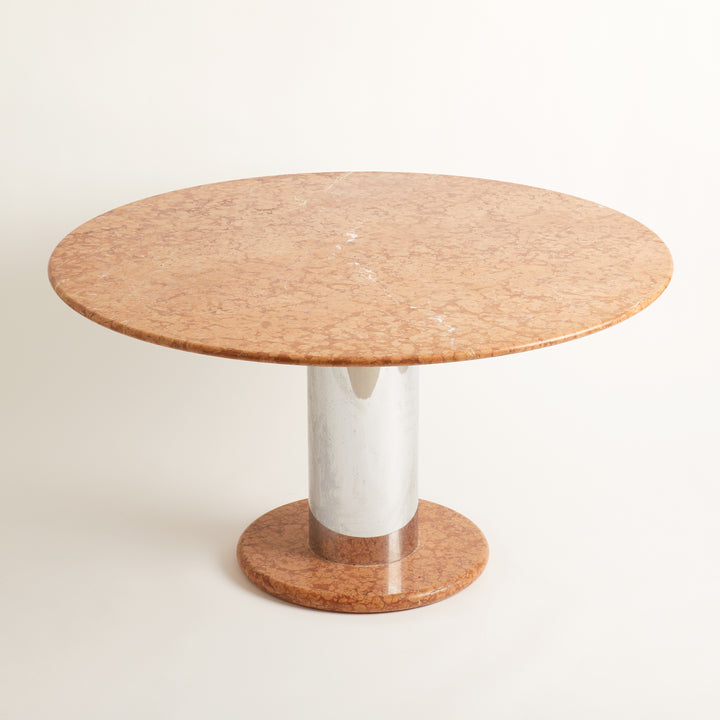 1960's Italian Marble and Chrome Dining Table