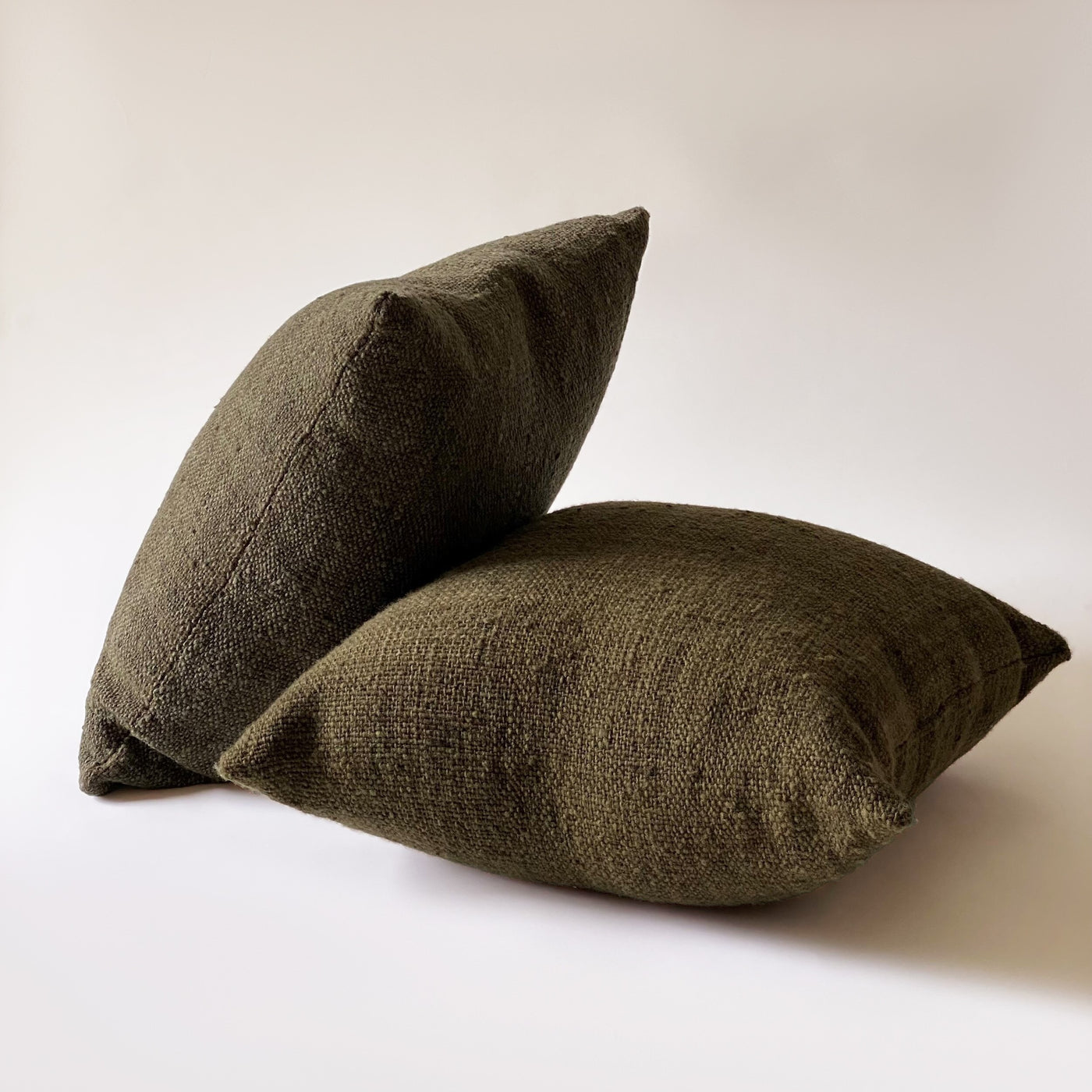 Hand Woven Chilean Wool Pillows, Dark Green