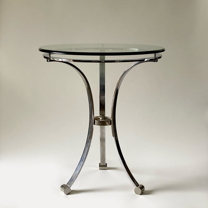 Glass and Chrome Side Table