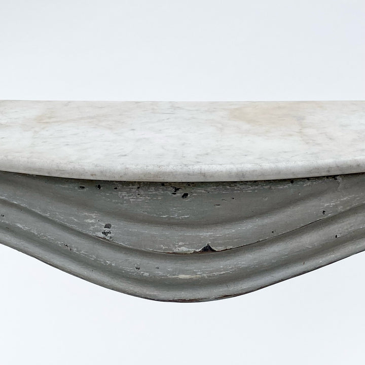 Painted French Console W/ Marble Top, C. 1870