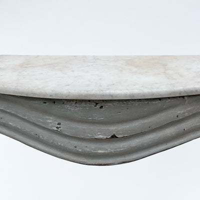 Painted French Console W/ Marble Top, C. 1870