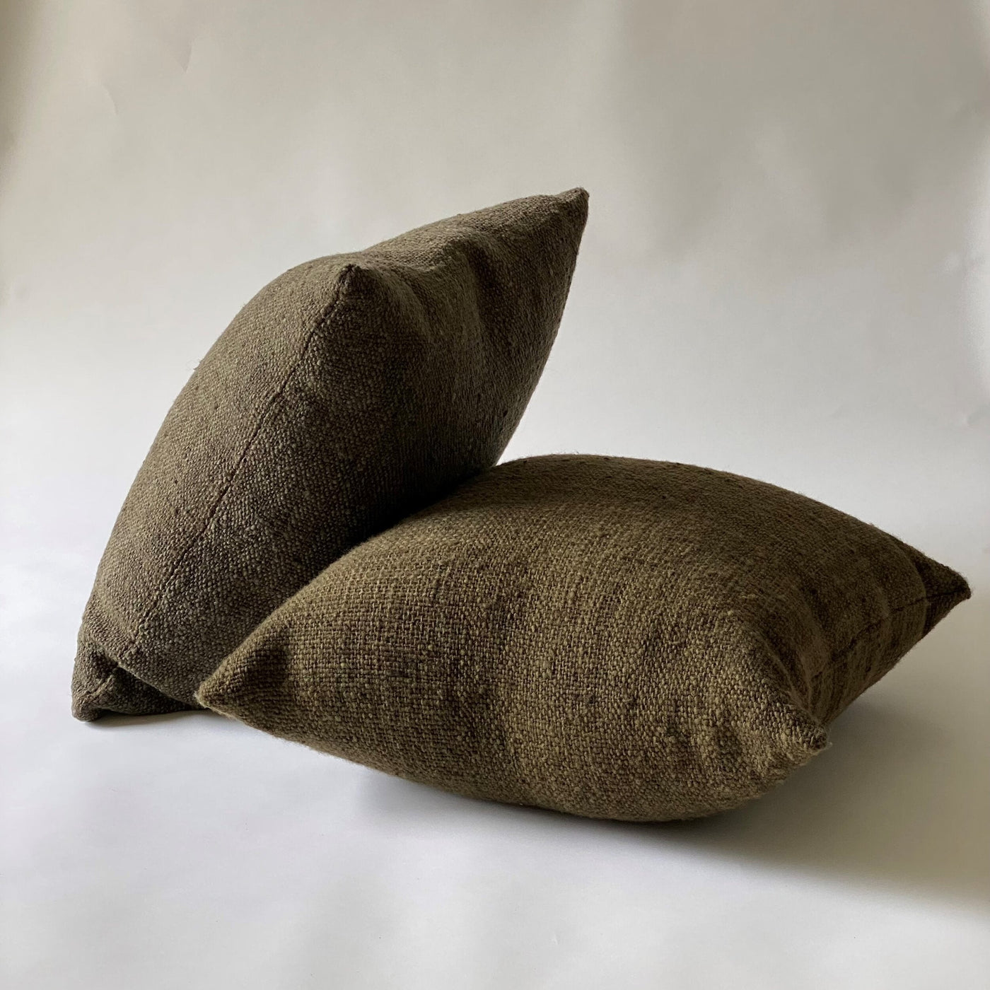 Hand Woven Chilean Wool Pillows, Dark Green