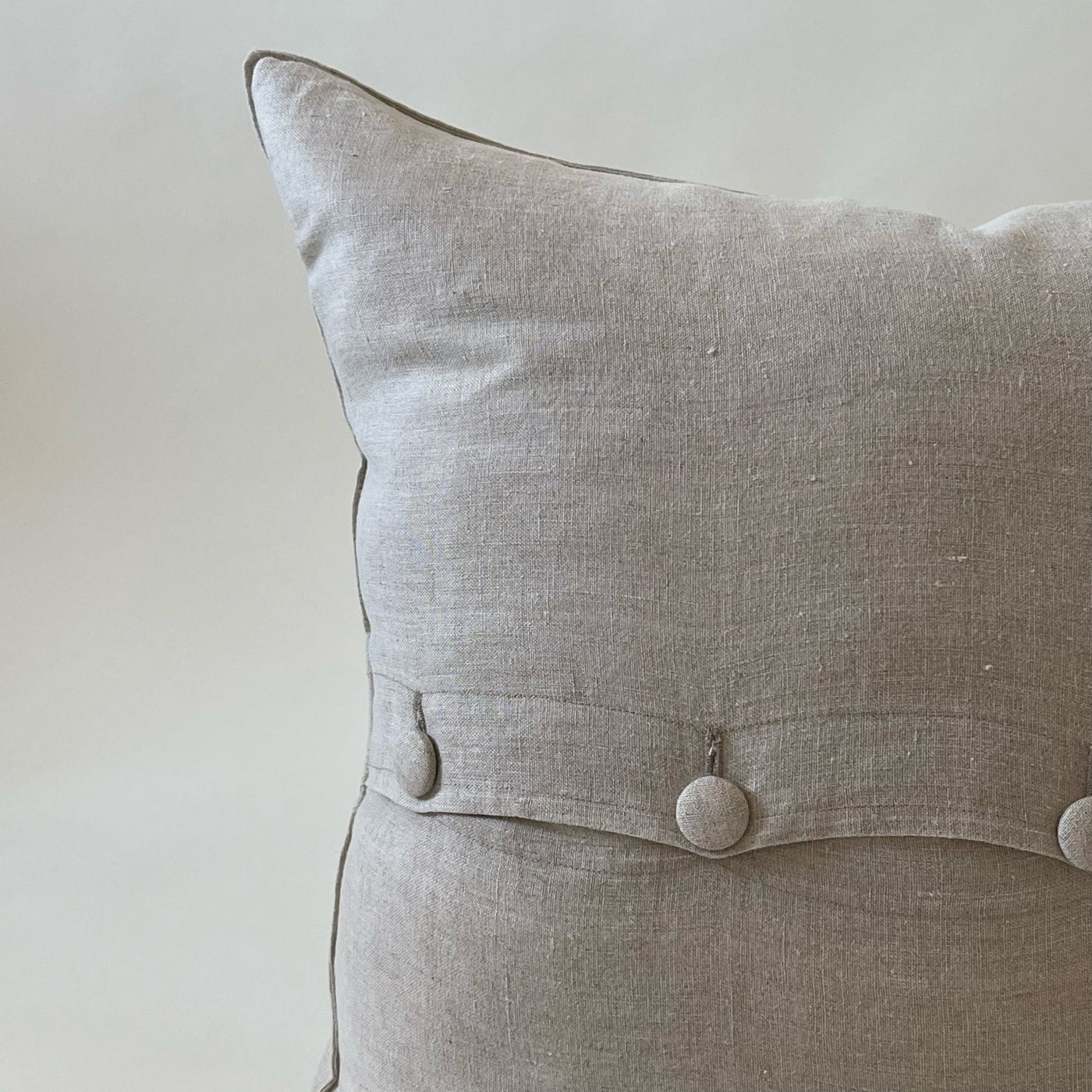 Vintage Linen Pillow With Hemstitching