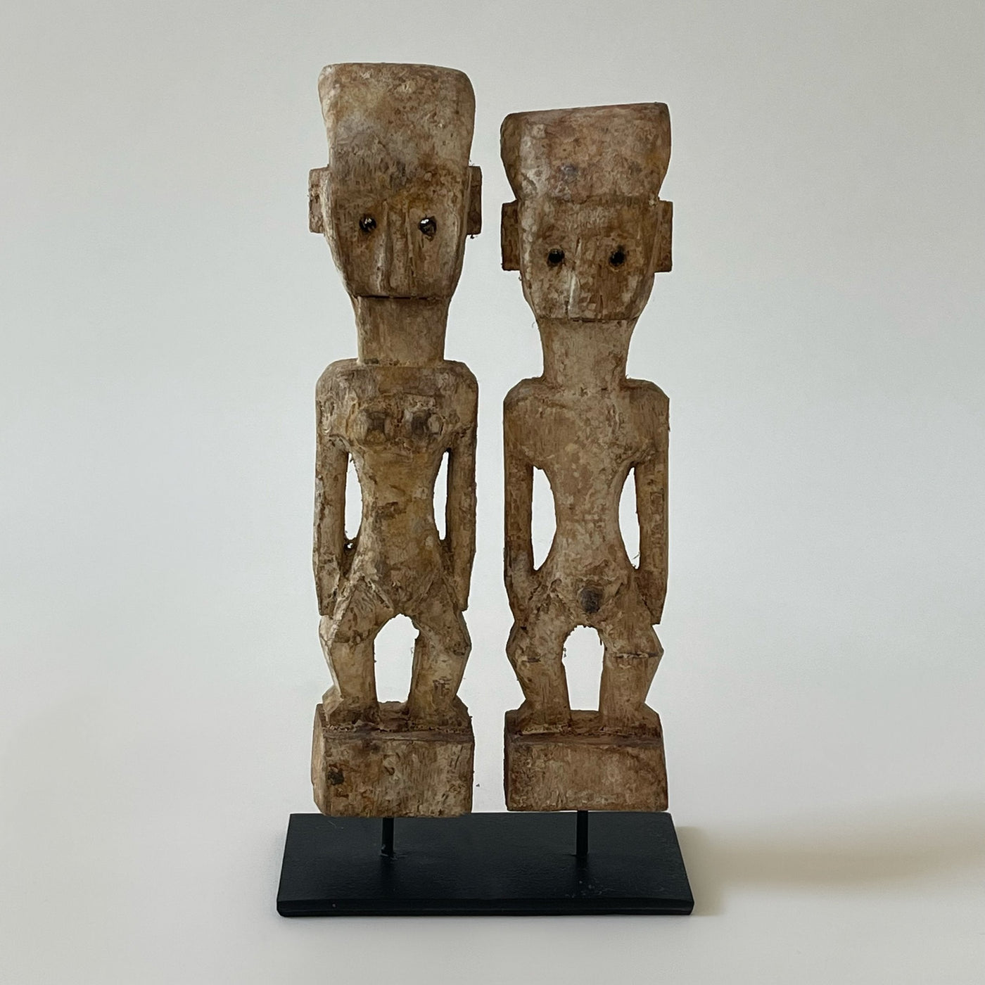 Male & Female Timori Wood Carved Figures