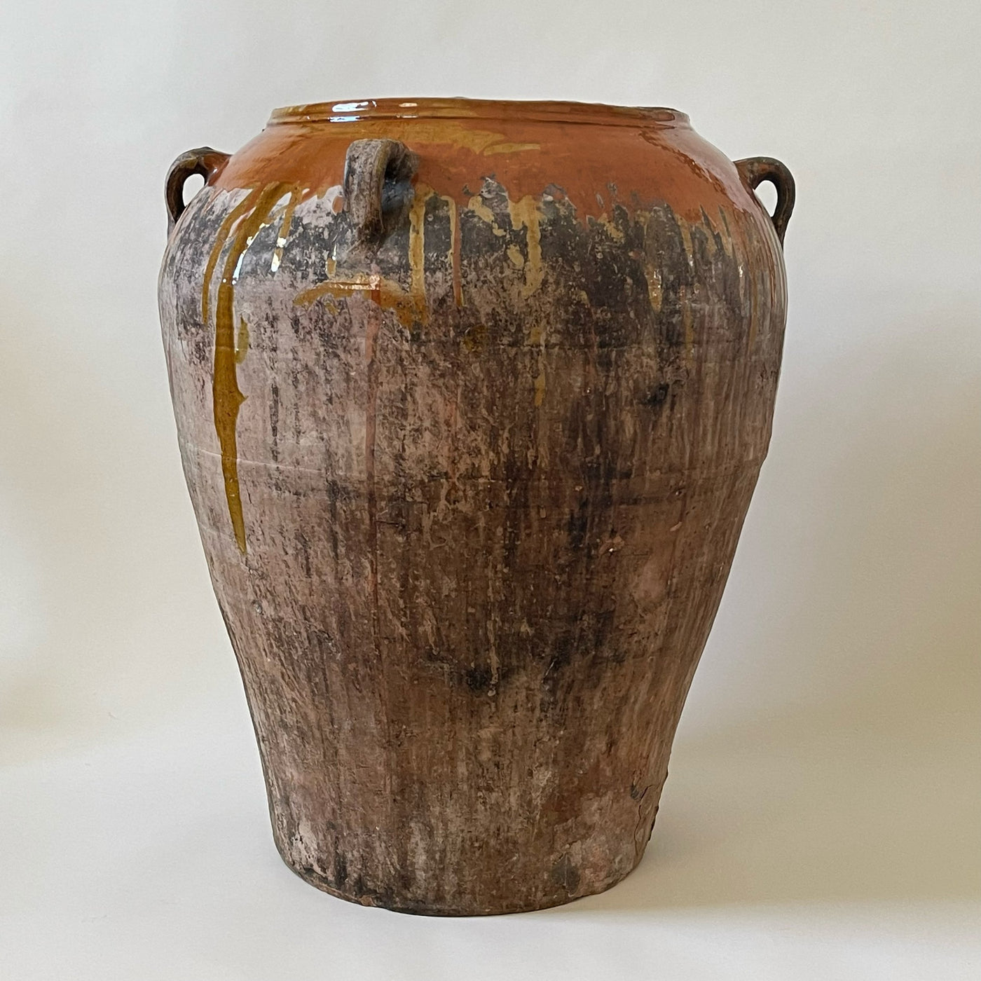 Large Glazed Terra-Cotta Pot, French
