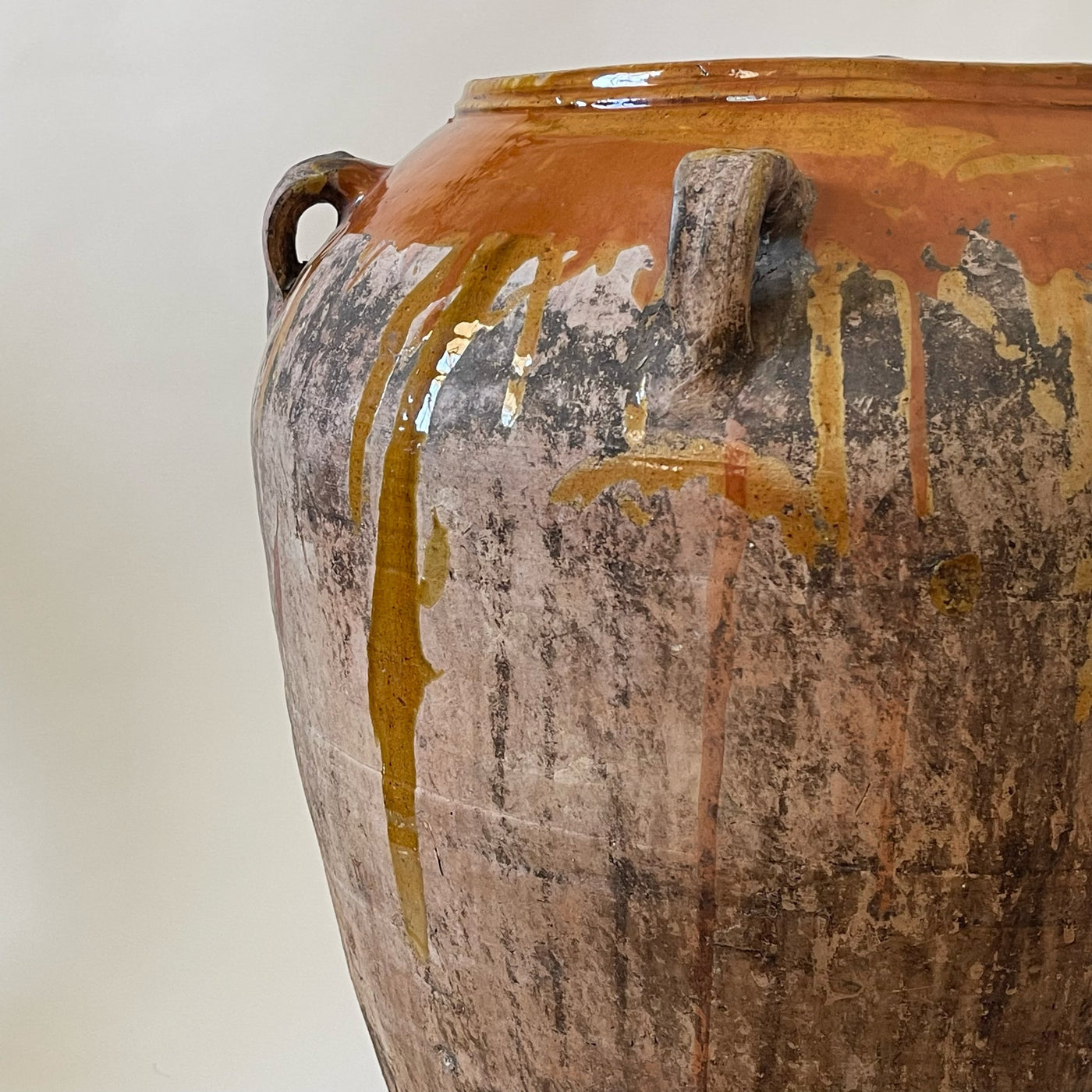 Large Glazed Terra-Cotta Pot, French