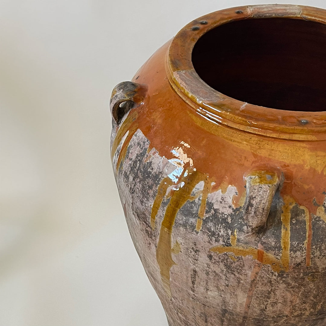 Large Glazed Terra-Cotta Pot, French