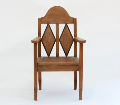 Rustic Indonesian Chair W/ Triangle Design