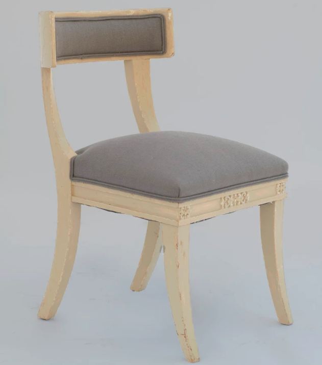 Pair Of Painted Swedish Klismos Chairs