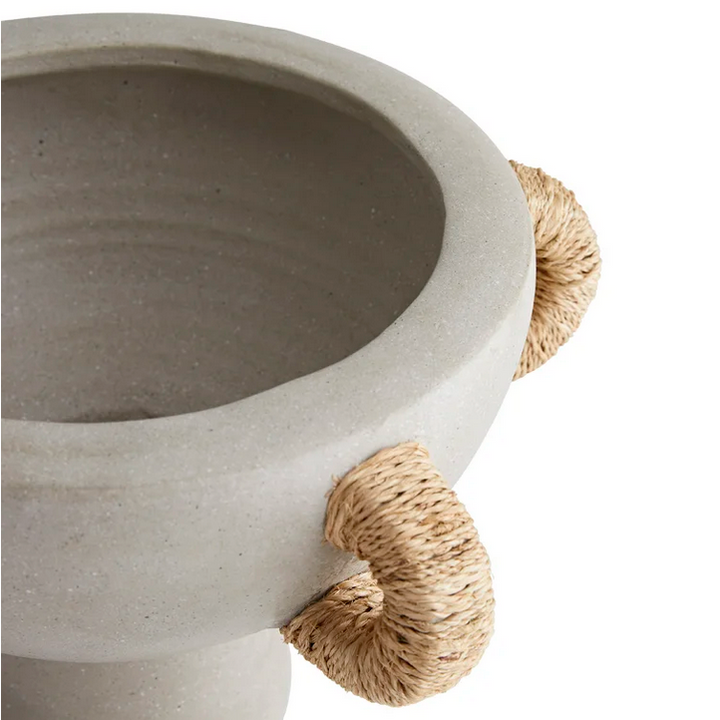 Porcelain Bowl With Wrapped Handles