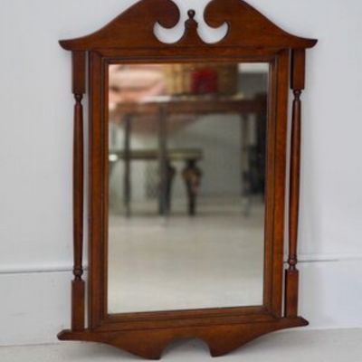 Wood Chippendale Style Mirror, C. 1960