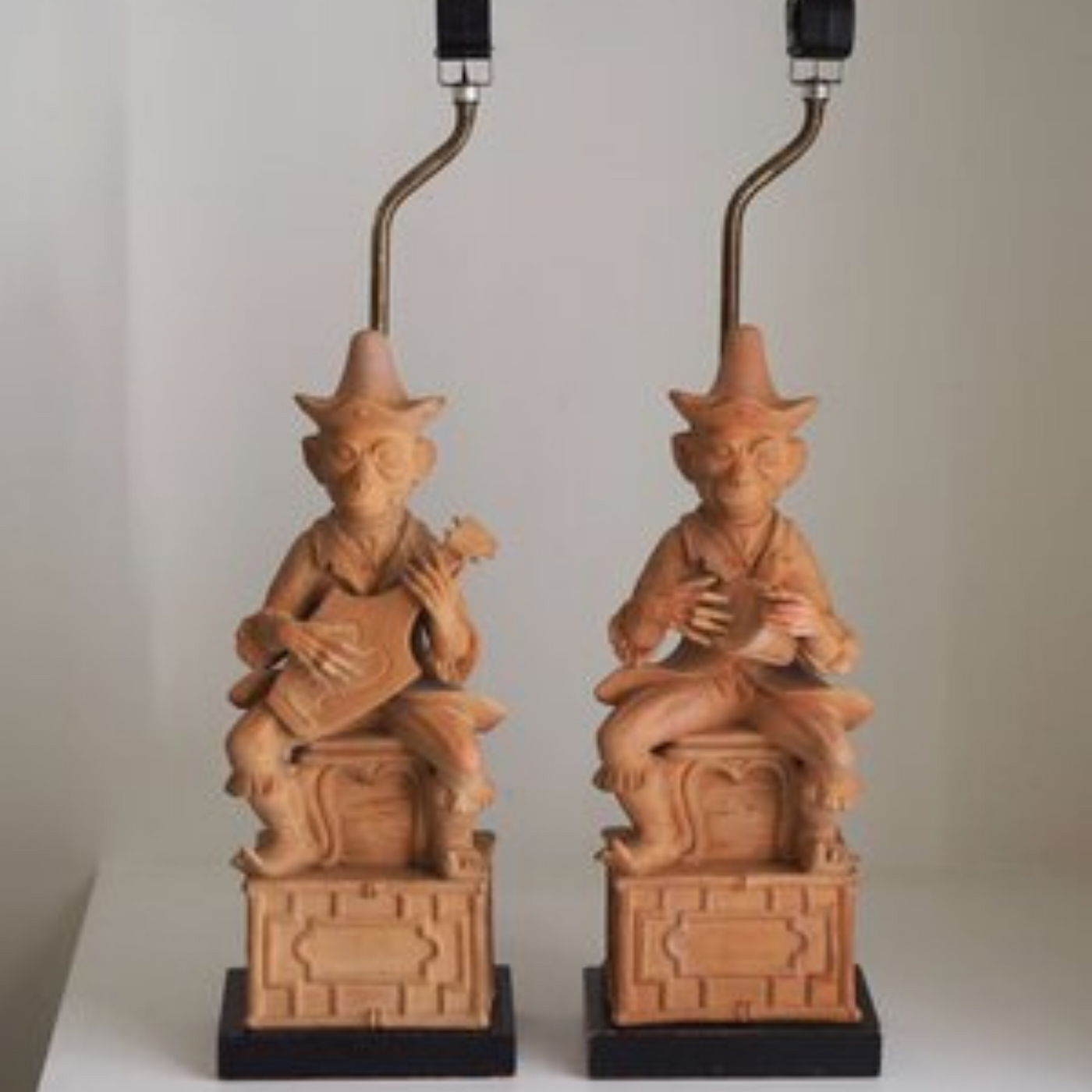 Monkey Lamps Italian, C. 1950